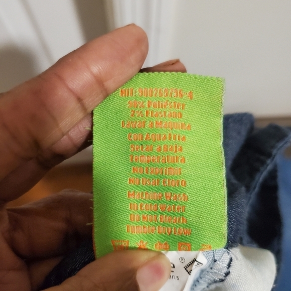 Style H Jeans Women Relaxed Fit Drawstring Linen Blend Denim Dark Wash Size Med - Picture 9 of 13